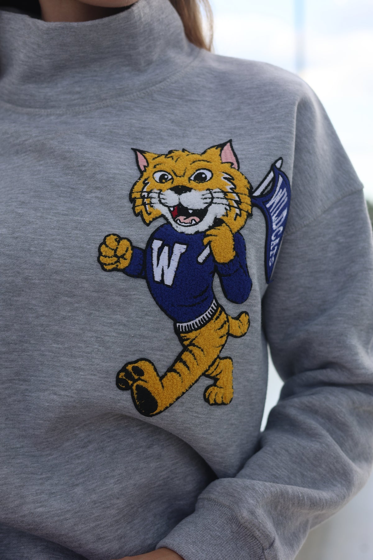 Vintage Wildcat Mock Neck Sweatshirt