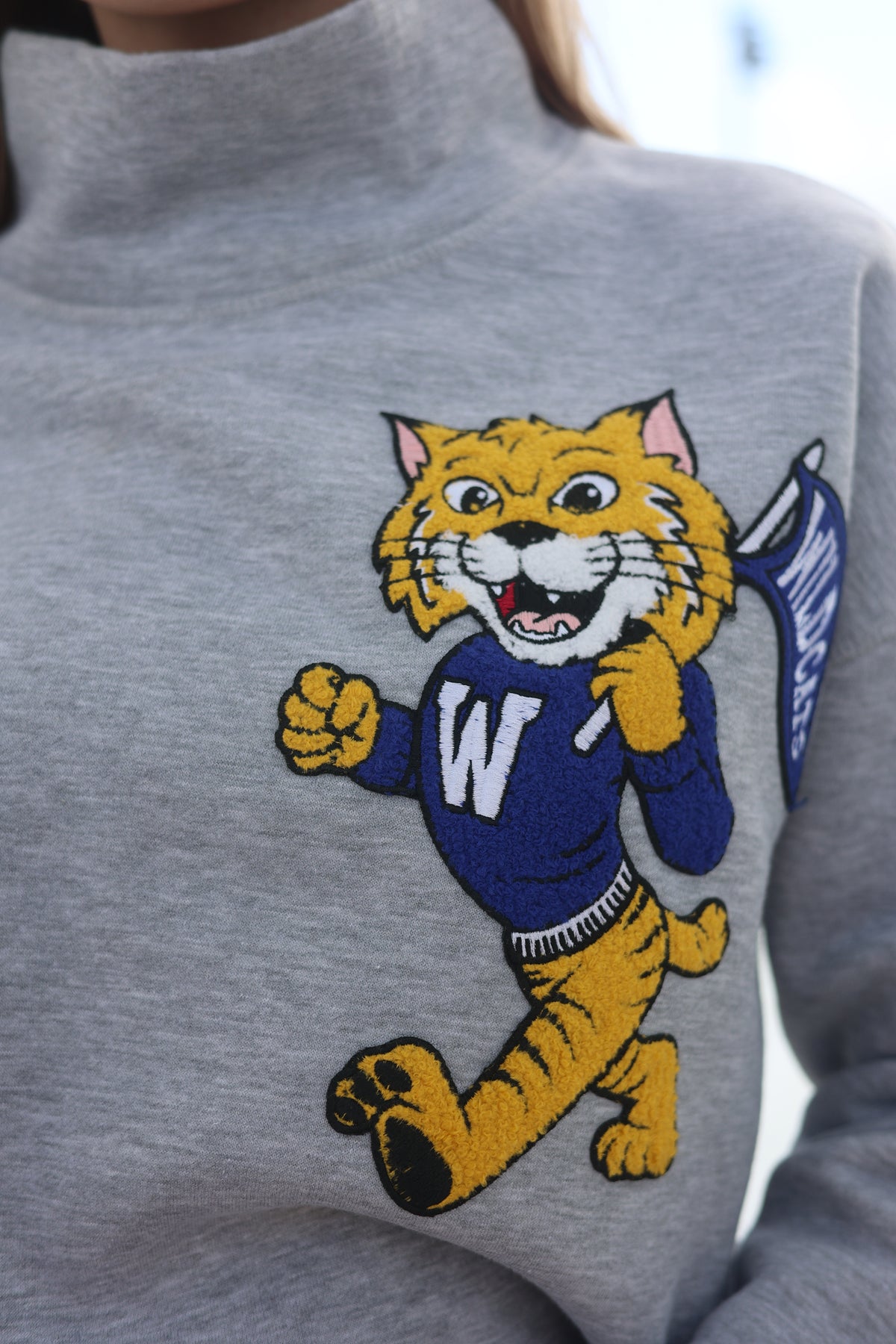 Vintage Wildcat Mock Neck Sweatshirt