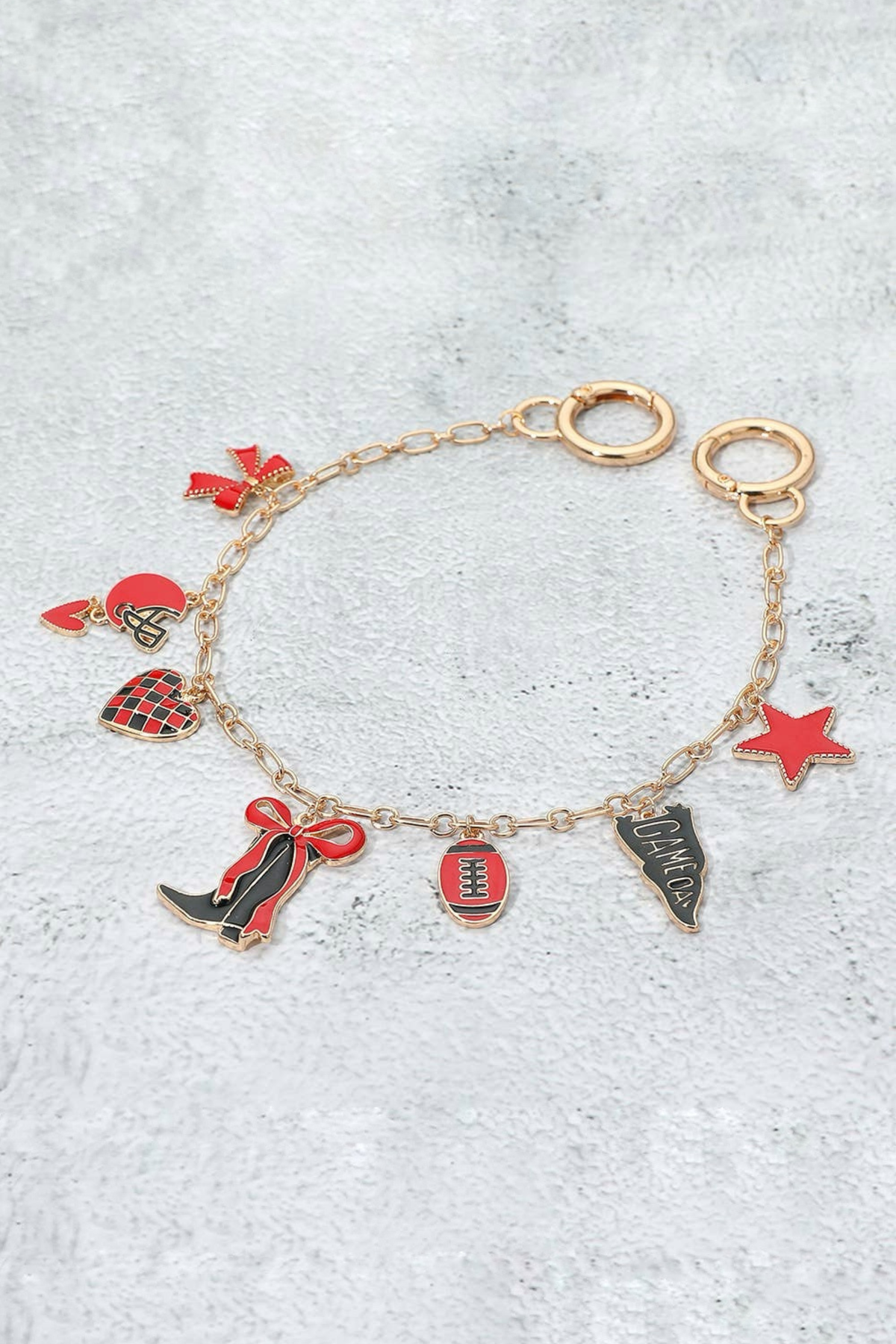 Red & Black Game Day Charm Chain
