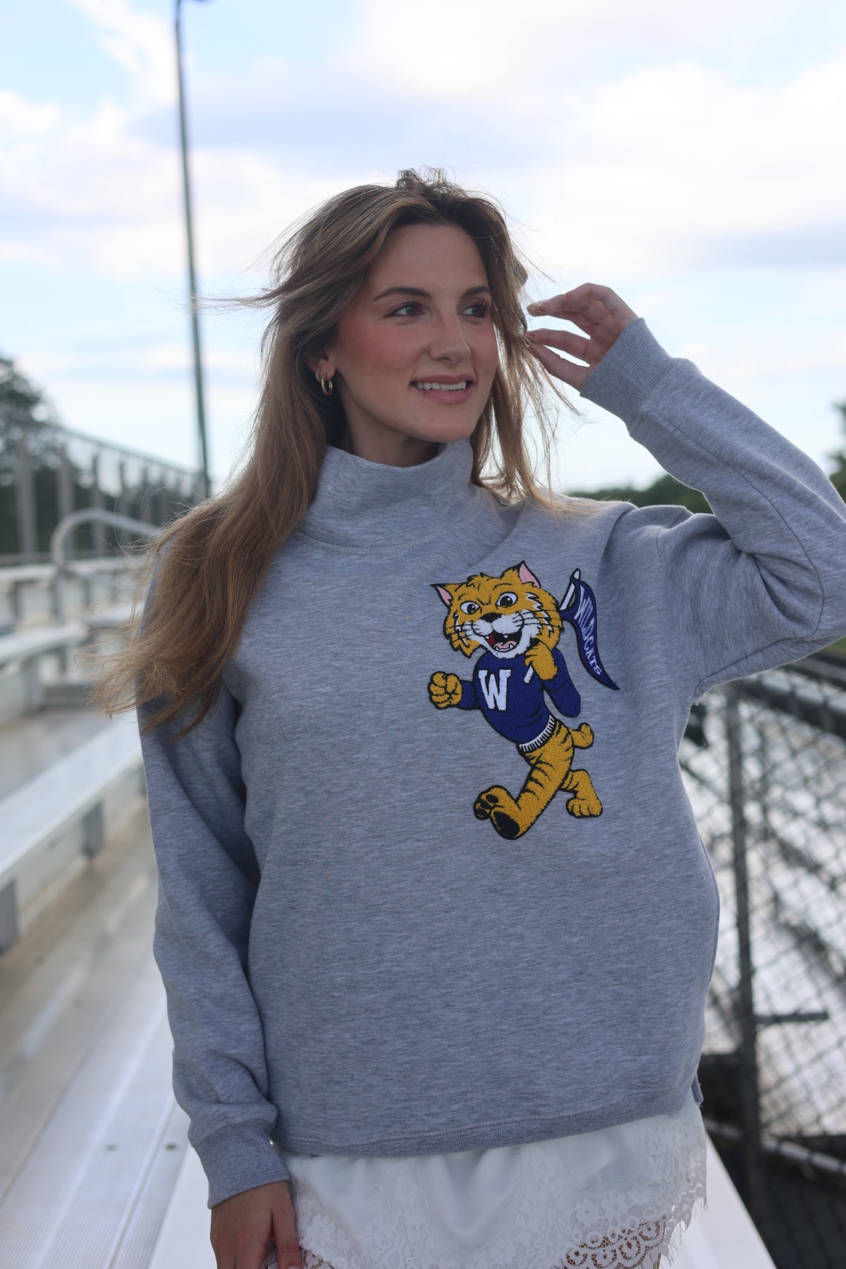 Vintage Wildcat Mock Neck Sweatshirt