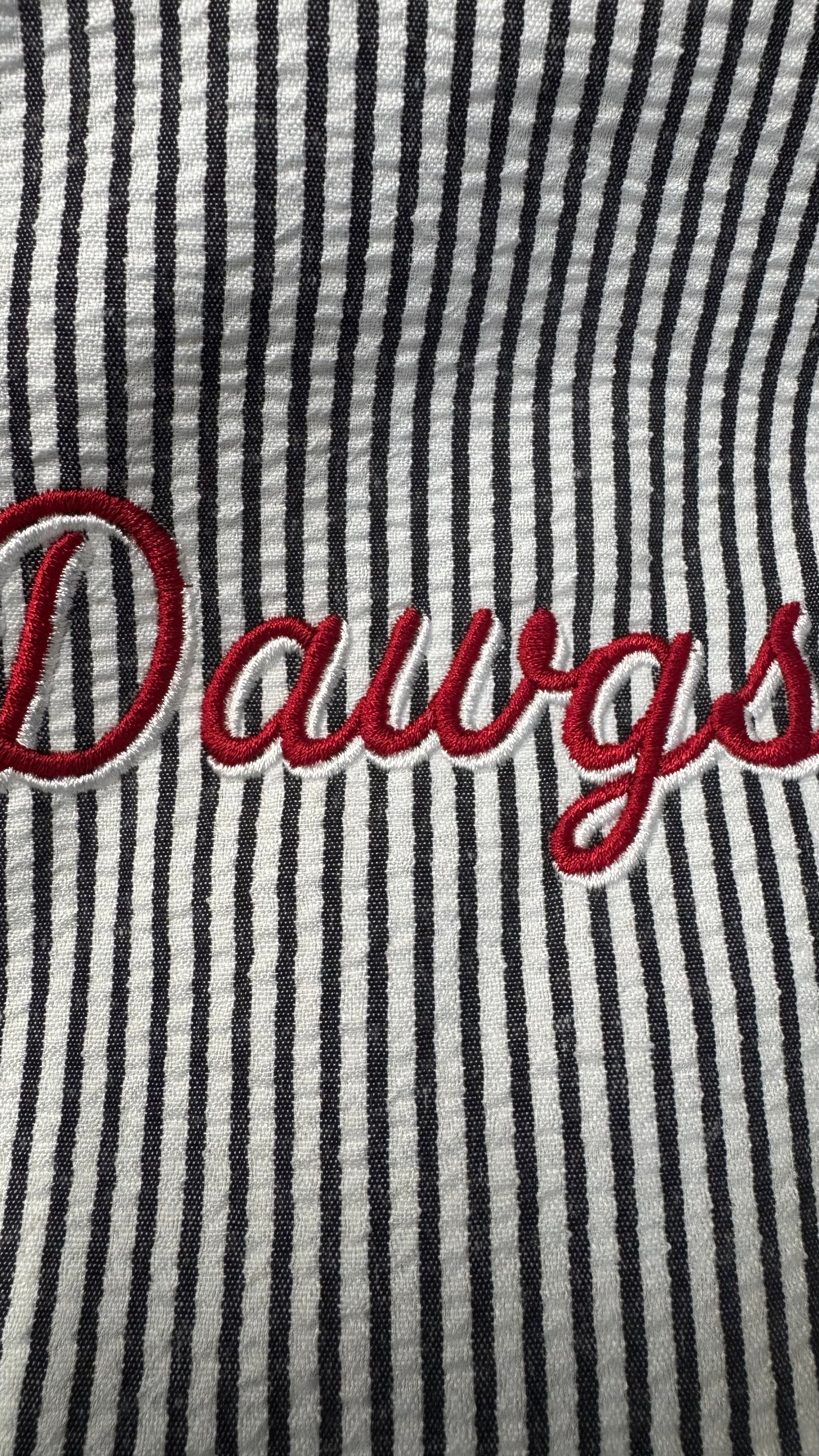 Dawgs Embroidered Seersucker Cosmetic Bag