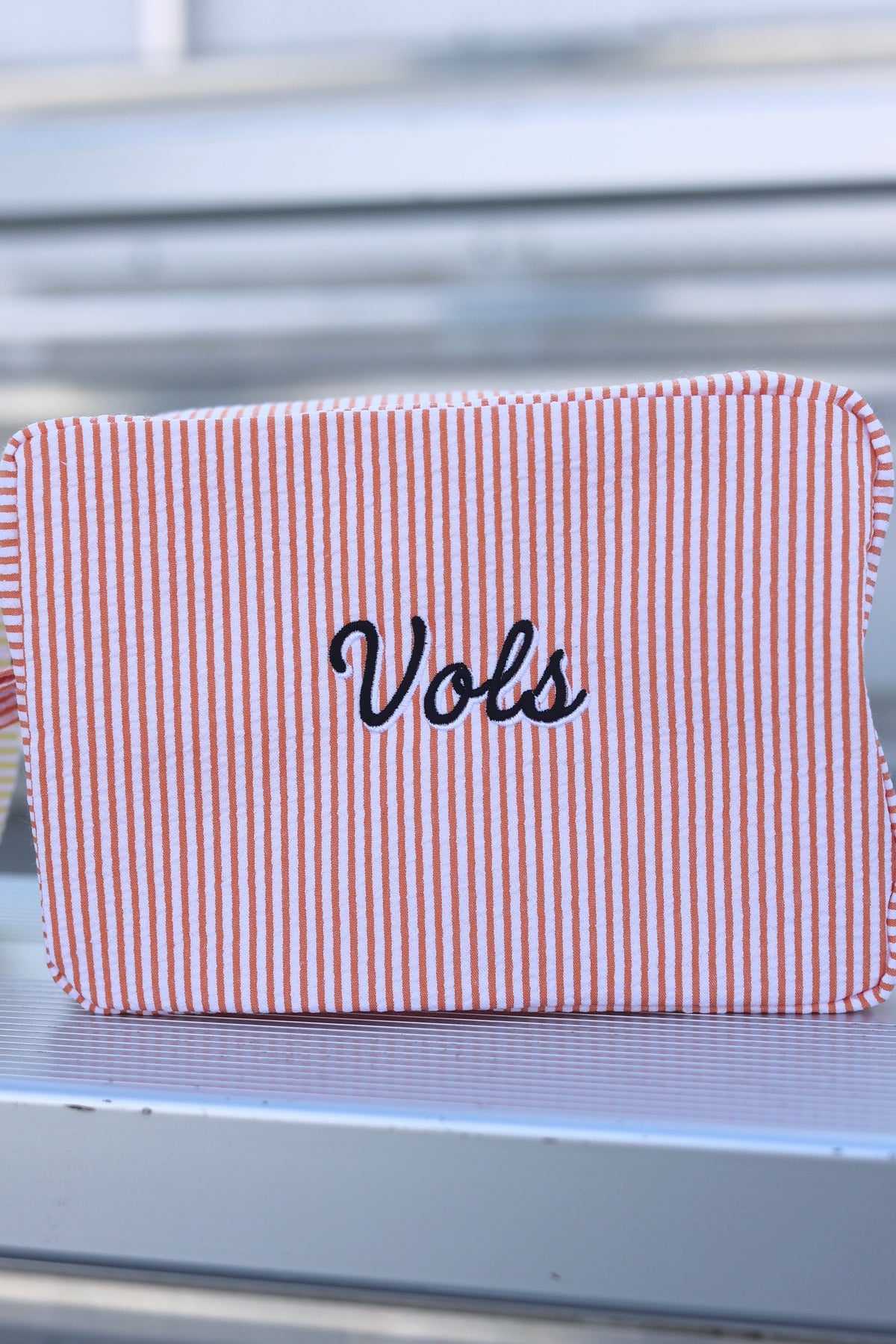 Vols Embroidered Seersucker Cosmetic Bag