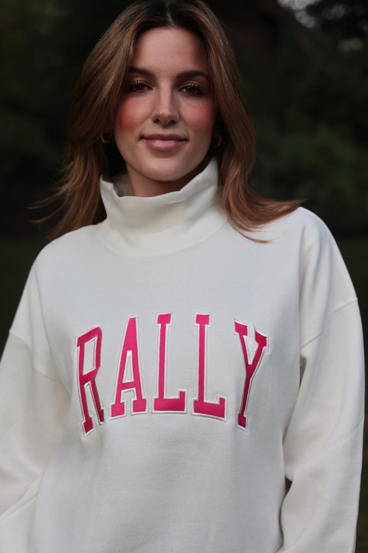 RALLY Breast Cancer Awareness Mockneck Sweatshirt